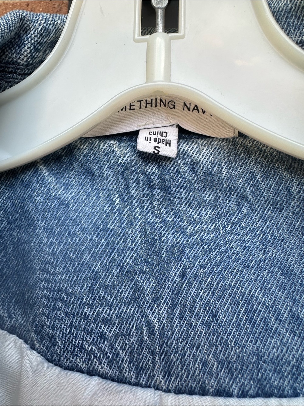 Something Navy denim blue blazer jacket size small - Picture 4 of 8